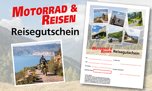 Motorrad und Reisen Reisegutschein