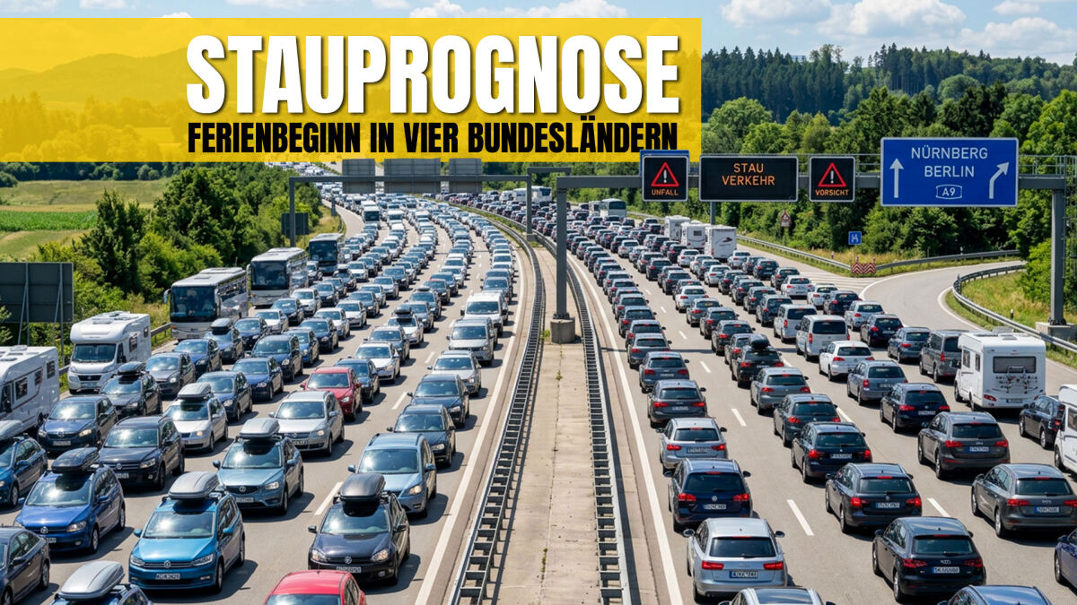 Stauprognose: Ferienstart in vier weiteren Bundesländern verschärft Verkehr
