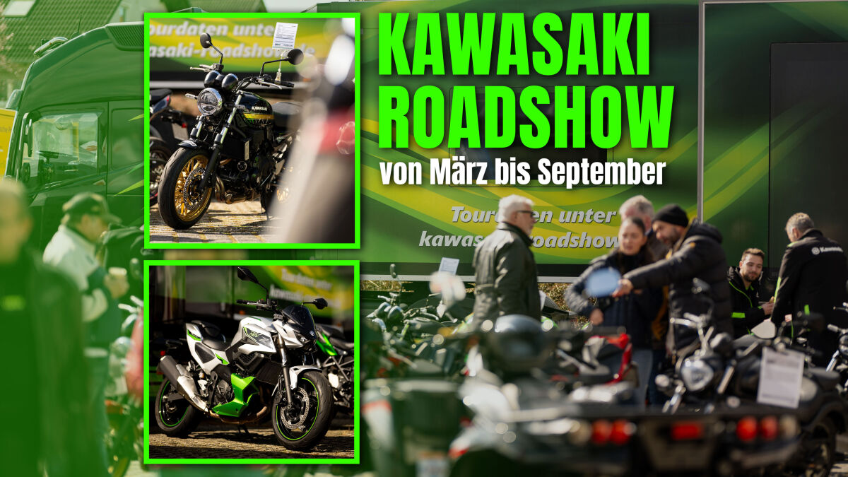 Kawasaki Roadshow 2026 mit neuen Modellen und bundesweiten Probefahrten